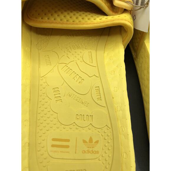 NWT Adidas Originals Pharrell Mens 12 Yellow Chancletas HU Boost Slides HO4407 - Picture 9 of 12